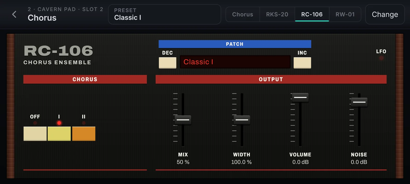 RC-106 · Chorus ensemble