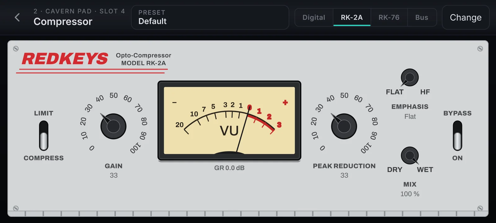 RK-2A · Compressor óptico