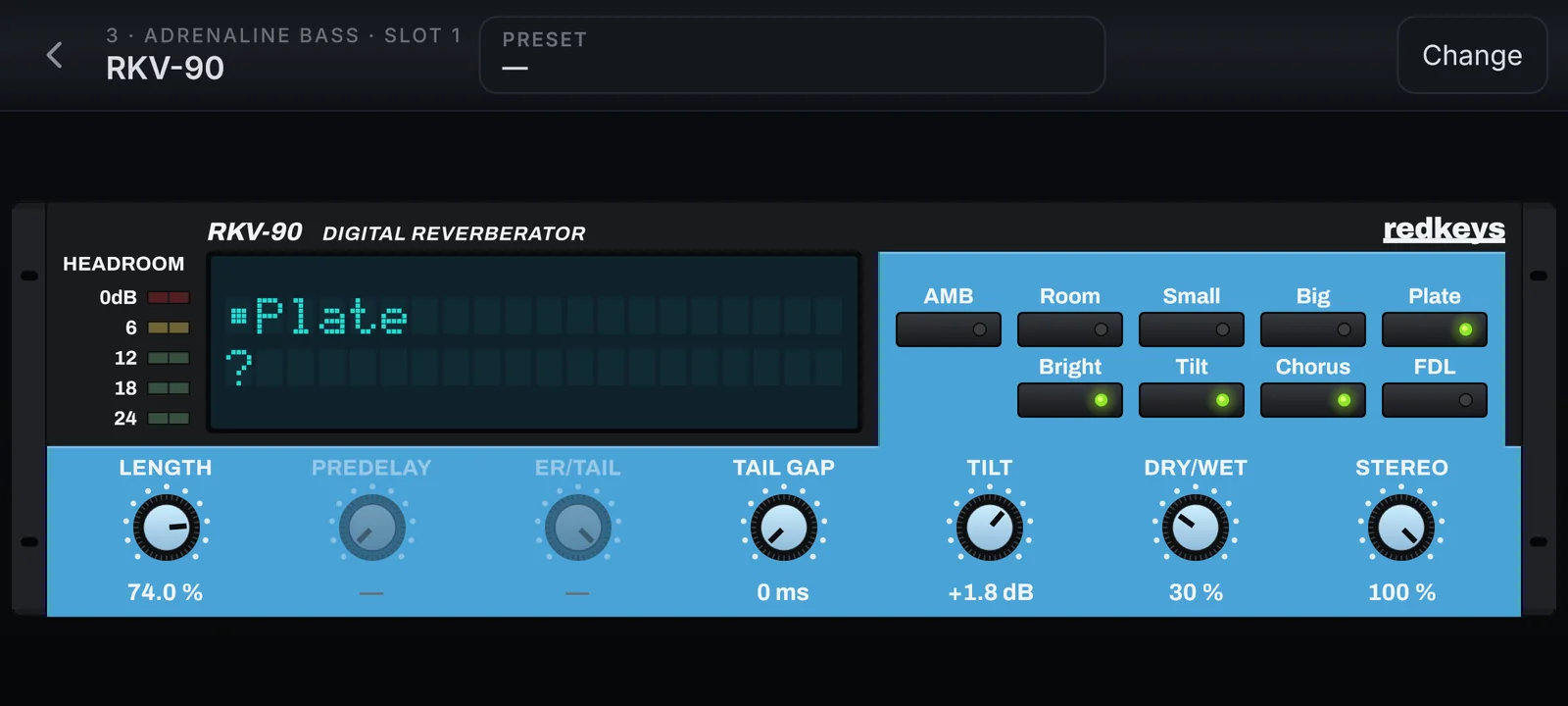 RKV-90 · Reverb digital